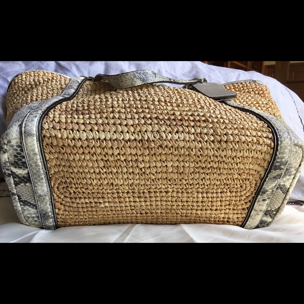 Coach Hampton Weekend Python Handbag - image 3